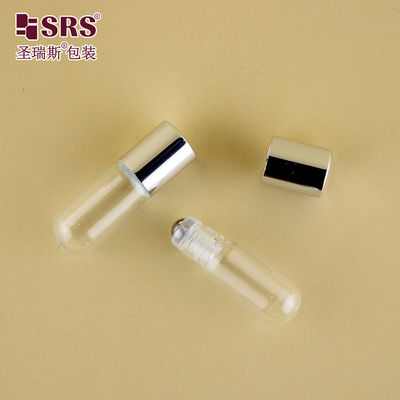 comprar Botella de vidrio roll-on transparente BLP-3ML con tapa de metal dorado Fabricación en línea