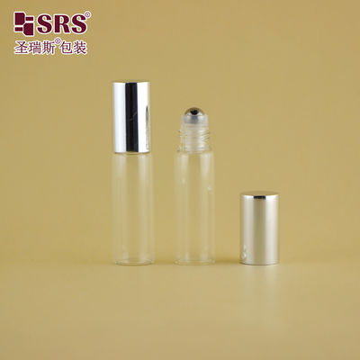 comprar 100% sin fugas Botella de cristal de bola de rodillo clara 5ml para aceite esencial de perfume Fabricación en línea
