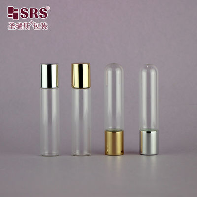 comprar Aceite esencial Perfume Botella de vidrio de rodillo clara 6ml con tapa de bola de acero Fabricación en línea