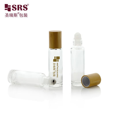 comprar Rollo de vidrio de pared de 15 ml en botella con tapa de bambú para aceites esenciales Fabricación en línea