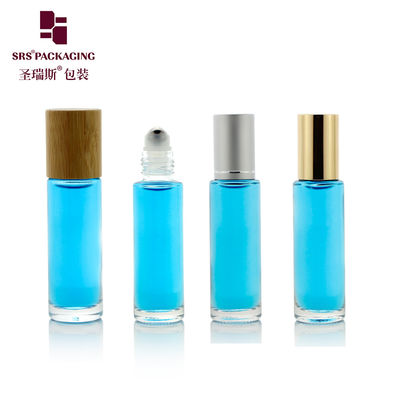 comprar Botella roll-on de vidrio a prueba de fugas con bambú, capacidad de 15 ml, logotipo de color personalizable, roll-on para el cuidado de la piel anti-acné Fabricación en línea