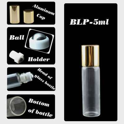 comprar SRS de alta calidad sin fugas 5 ml botellas de vidrio de aceite esencial con bola de rodillo Fabricación en línea