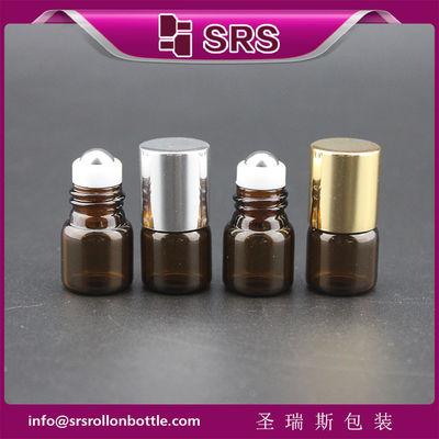 comprar botella de rodillo de vidrio del fabricante y bolígrafo de rodillo de vidrio ámbar de 1 ml para bola de acero Fabricación en línea