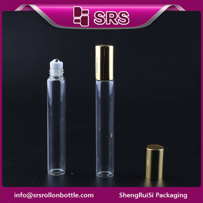 comprar SRS material de vidrio transparente botella esencial de rodillo de vidrio con bola de acero Fabricación en línea