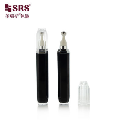 comprar L002-15/20ML Botella de rollo de ojo acrílico negro Octagan con forma de bola de acero Fabricación en línea
