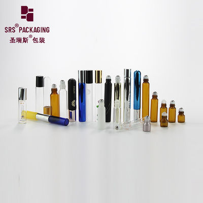 comprar Botellas de vidrio ámbar con rodillo para aceites esenciales, perfumes, fragancias y aromaterapia Fabricación en línea