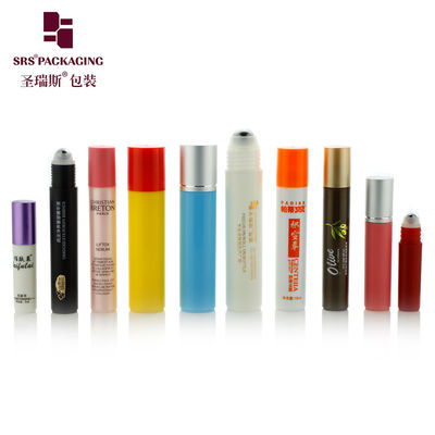 comprar Botella roll-on de plástico PP cilíndrica redonda de 20 ml con superficie lisa para sérum para el cuidado de los ojos Fabricación en línea