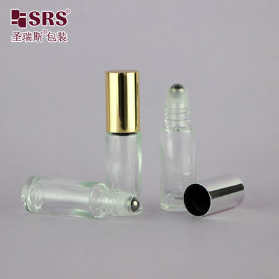 comprar Botellas cilíndricas redondas de vidrio de piedra preciosa de 5 ml para la esencia de cuidado de la piel Fabricación en línea