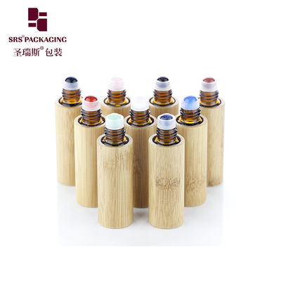 comprar Botella de rodillo de vidrio de bambú de masaje BG-5ML para aceite de aromaterapia Fabricación en línea