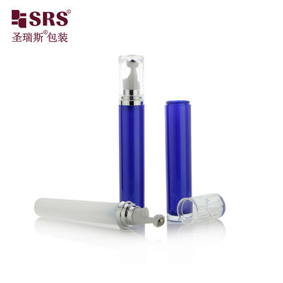 comprar LR001-15/20ML Botella de rodillo acrílico rociado azul coloreado con brillante hombro plateado Fabricación en línea