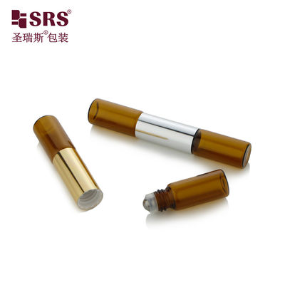 comprar SGB2-5+5ML Botella de perfumes Oi de vidrio de doble tubo lateral con bola de acero inoxidable Fabricación en línea