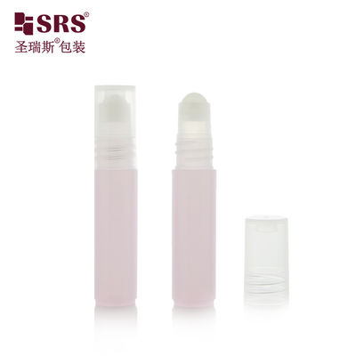 comprar Botellas de rodillo translúcidas de inyección rosa pastel de 5 ml RPPH con cuentas de vidrio para envasado cosmético para el cuidado de los ojos Fabricación en línea
