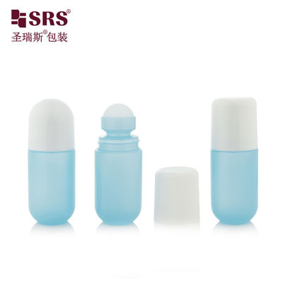 comprar RPPA-50ml Botella de plástico de rollo de PP vacía Azul redonda con tapa hueca para gel Fabricación en línea