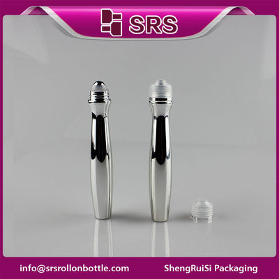 comprar Botella roll-on de PETG de color plateado SRS para envasado de 15 ml con bola de acero Fabricación en línea