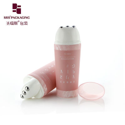 comprar Tubo ovalado con bola rodante de PE rosa D50mm para masaje de arrugas en el cuello Fabricación en línea