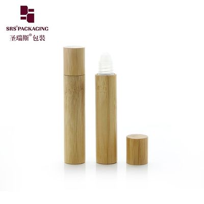 comprar BPP-8ML Botella de rodillo de plástico con tapa de madera de bambú natural para envases de cuidado personal Fabricación en línea