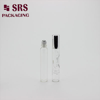 comprar Botella enrollable de vidrio de color transparente vacía SRS de 8 ml con tapa de aluminio Fabricación en línea