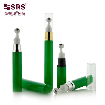 comprar 5ml 10ml 12ml 15ml Envase cosmético de suero para ojos con botella roll-on sin aire de plástico Fabricación en línea
