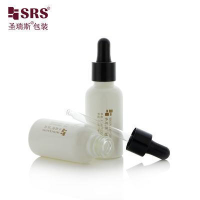 comprar D001-Botellas cuentagotas vacías de vidrio con revestimiento blanco de 50 ml, 5-100 ml para suero facial Fabricación en línea