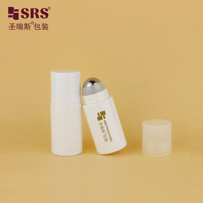 comprar PET30-50ML Rollo de PET blanco en botella con tapa de tornillo y bola de rodillo de acero grande Fabricación en línea