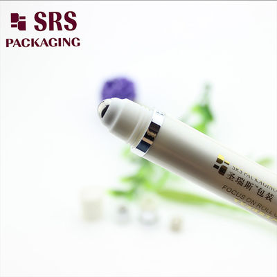 comprar Botella roll-on vibratoria blanca cosmética de lujo sin fugas de 10 ml para crema para ojos Fabricación en línea