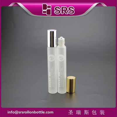 comprar Botella de bola de rodillo de vidrio escarchado vacía de lujo SRS de 10 ml para perfume Fabricación en línea