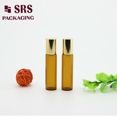 comprar Rollo de perfume de vidrio de color ámbar SRS de 5 ml en botella con tapa de aluminio Fabricación en línea