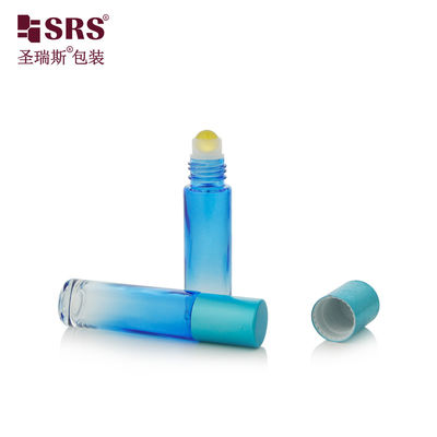 comprar BLPM-10ml Gradient Sky Blue Industrial Glass Perfume Roller para el cuidado personal utilizado para el embalaje de la esencia para el cuidado de la piel Fabricación en línea