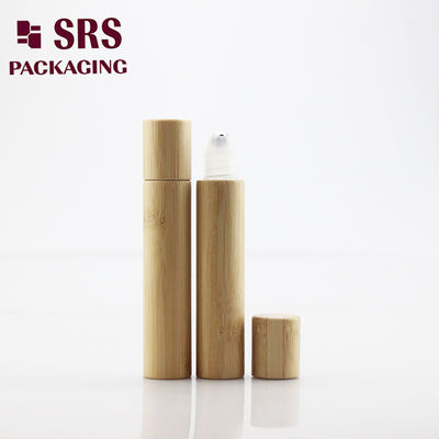 comprar Botella roll-on de bambú real cosmética vacía SRS de 8 ml para crema para ojos Fabricación en línea