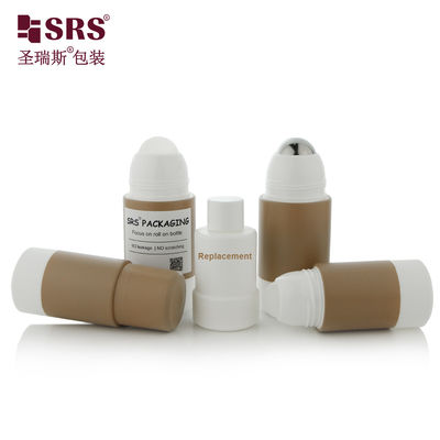 comprar Impresión de logotipo RPPE P -75ML Rollo marrón en botella Contenedor de gel calmante con tipo de dispensador de bolas de rodillo Fabricación en línea