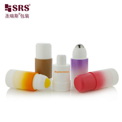 comprar PP PCR plástico rollo recargable en botella de perfume de 50 ml 75 ml cilindro ecológico de diseño redondo para el cuidado personal Fabricación en línea