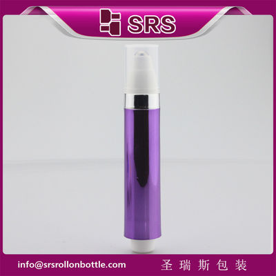 comprar Botella roll-on airless de sérum para ojos de plástico vacío morado de 10 ml SRS Fabricación en línea