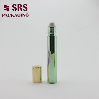 comprar Botella roll-on vacía SRS metalizada color verde 15ml para perfume Fabricación en línea