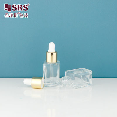 comprar Botella cuentagotas vacía D1877-10ml con opciones de color y marca personalizadas, con hombro dorado brillante y cabezal de bulbo de silicona blanca, para pedidos al por mayor para envasado de sueros Fabricación en línea