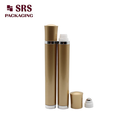 comprar Botella con rodillo vibratorio de plástico dorado SRS de 10 ml para crema para ojos Fabricación en línea