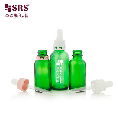comprar Durable 30ml 60ml Glass Dropper Bottle with Tamper Evident Cap for Skincare Fabricación en línea