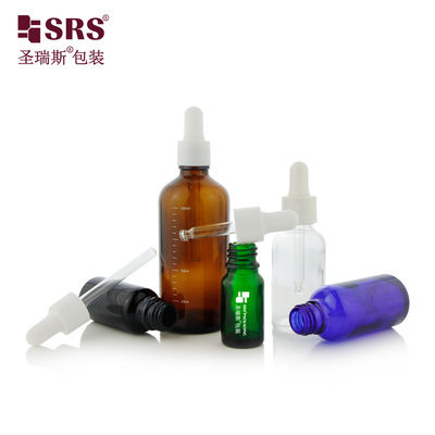 comprar Venta caliente 5ml 10ml 15ml 20ml 30ml 50ml Botella de goteo de vidrio de 100ml para aceite esencial para el cuidado de la piel Fabricación en línea