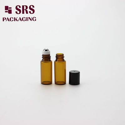 comprar Botella de rodillo de vidrio ámbar mini de 3 ml vacía al por mayor de perfume SRS Fabricación en línea