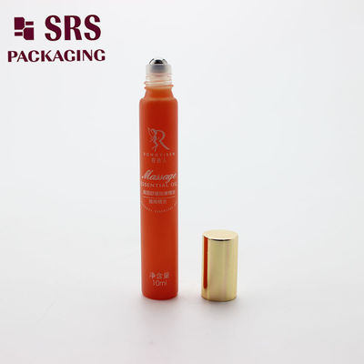 comprar Botella de bola de rodillo de perfume de vidrio de color naranja cosmético 10ml SRS para aceite Fabricación en línea