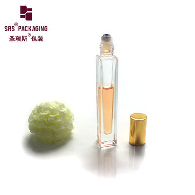 comprar Botella roll-on de vidrio transparente de pared gruesa sin fugas de 10 ml para aceite esencial Fabricación en línea