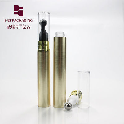 comprar Crema privada de aire metalizada para los ojos de la botella de la bomba del cosmético 10ml 5ml de la prensa plástica del color oro Fabricación en línea