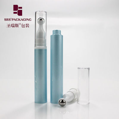 comprar rollo azul poner crema plástico privado de aire de la prensa vacía cosmética de 5ml 10ml 12ml 15ml en la botella Fabricación en línea
