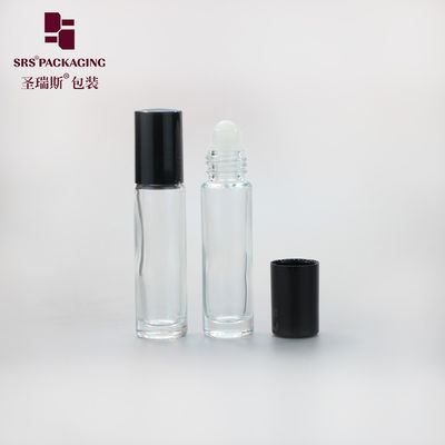 comprar Botella de perfume con rodillo de vidrio de pared de color transparente con bola de acero y diseño a prueba de fugas Fabricación en línea