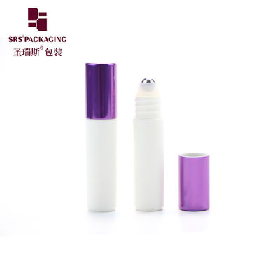 comprar RPA-5ML Roll-on Blanco con Tapa Dorada Botella Rodillo PP PCR Tapa de Aluminio Plateado con Bola de Acero Envase Vacío Fabricación en línea