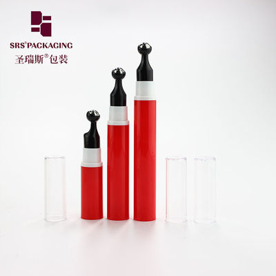 comprar 5 ml 10 ml 12 ml 15 ml Rollo rojo caliente con bola de rodillo de masaje de metal Botella de rodillo Contenedor para crema para ojos Cuidado de ojos Packagi Fabricación en línea