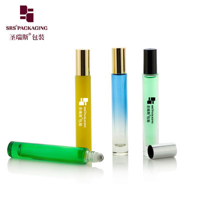 comprar GB1-10ML Revestimiento de botellas de vidrio de rodillo vacío con bola de rodillo 10ML para aceite esencial Fabricación en línea