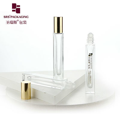 comprar Botella de perfume de vidrio vacía GB2-10ml con tapa de aluminio dorada con logotipo estampado en caliente Fabricación en línea