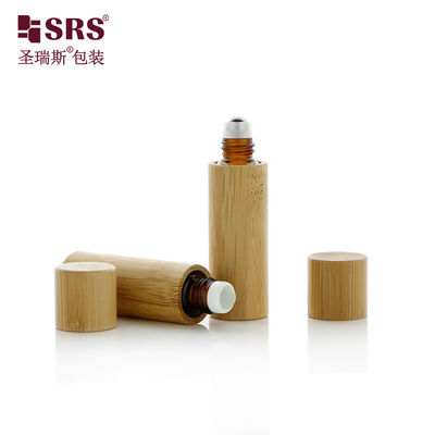 comprar Cosméticos de vidrio de bambú en rollo en botella 5 ml para aceites esenciales Perfume Fabricación en línea