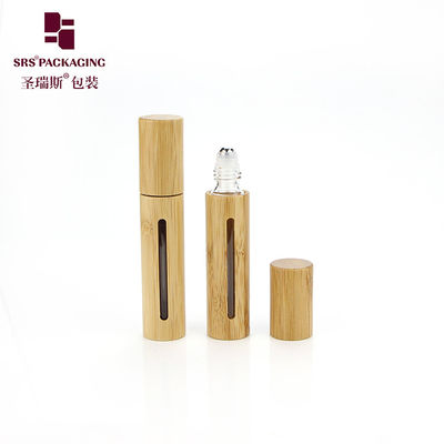 comprar Botella de vidrio interior vacía con tapa de bambú de 10 ml biodegradable en stock Fabricación en línea