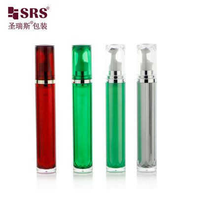 comprar Botella de rodillo vacía acrílica verde personalizada para envasado de gel para ojos Fabricación en línea